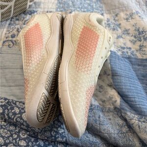 Women's Cream and Pink Sneakers